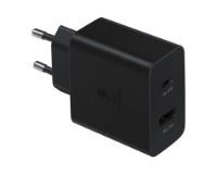 Adapter SAMSUNG TA220 Duo 35 W / 15 W, USB-A / USB-C, Fast Charge 15 W, črn