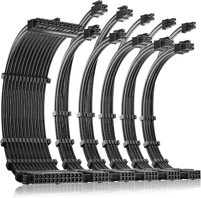Podaljški kablov za napajanje ANTEC Sleeved Extension Cable Kit 3xPCIe 8-pin, črni