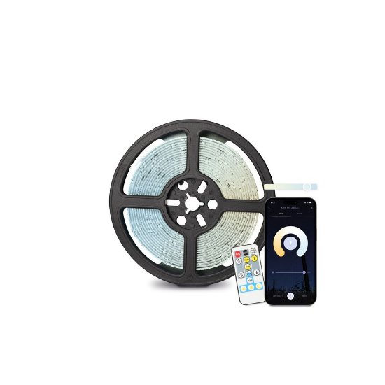 LED trak KSIX BXLEDST5M21, možnost rezanja, 1000 lumnov, CCT bela, daljinski upravljalnik, 5m