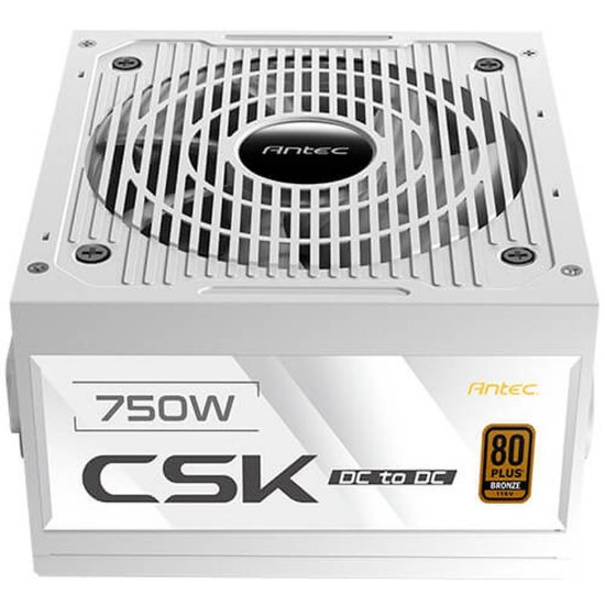 Napajalnik 750 W, ANTEC CSK DC 750, 120 mm ventilator, 80+ Bronze, bela barva