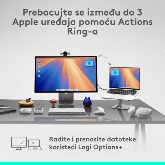 Miš LOGITECH MX Master 4, za Mac, optički, bežični, BT, crni