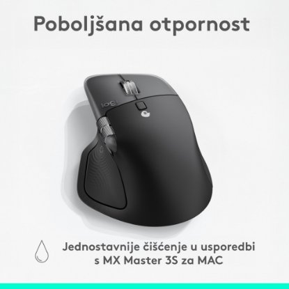 Miš LOGITECH MX Master 4, za Mac, optički, bežični, BT, crni