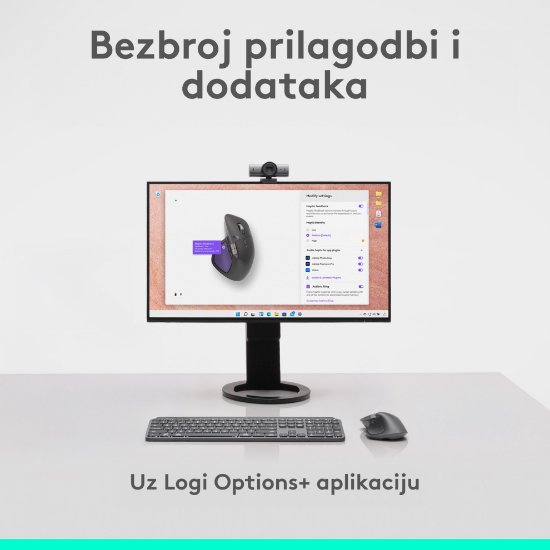 Miš LOGITECH MX Master 4, za Mac, optički, bežični, BT, crni