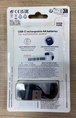 OPEN BOX - Baterije TRUST AA, punjive, 1700 mAh, USB-C, 4 komada