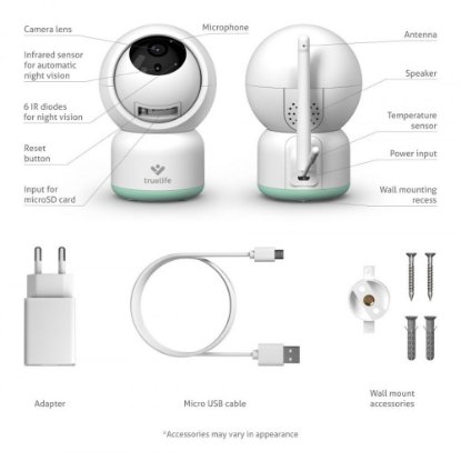 Monitor za bebe TRUELIFE NannyCam R3 Smart, za smartphone, audio i video