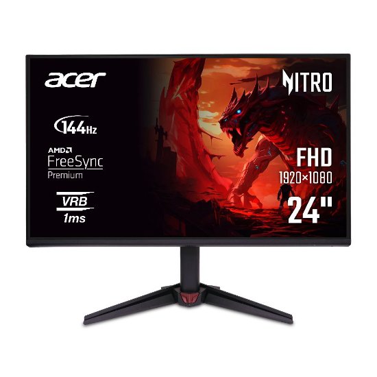 Igralni monitor 23.8" ACER Nitro VG240YP6 UM.QV0EE.605, FHD, IPS, 144Hz, 1ms, 250cd/m2, FreeSync, zvočniki, črn