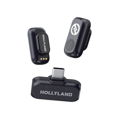 Mikrofon HOLLYLAND Lark A1 Mini Duo USB-C, črne barve