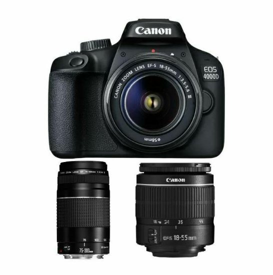 Digitalni fotoaparat CANON EOS 4000D EF-S 18-55mm + EF 75-300mm