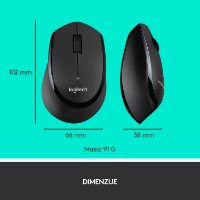 Tipkovnica + miš LOGITECH MK345 Wireless Combo, bežična, črna