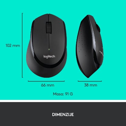 Tipkovnica + miš LOGITECH MK345 Wireless Combo, bežična, črna
