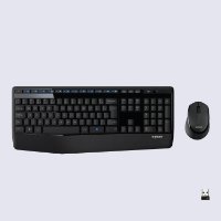 Tipkovnica + miš LOGITECH MK345 Wireless Combo, bežična, črna