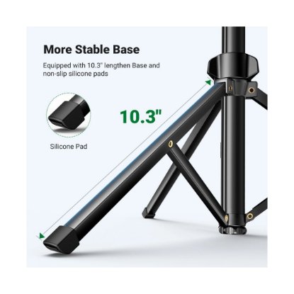 Selfie stick UGREEN LP661, do 7,2", tripod, daljinski, crni