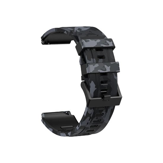 Pašček KOSPET, 22mm, silikonski, camo-črni