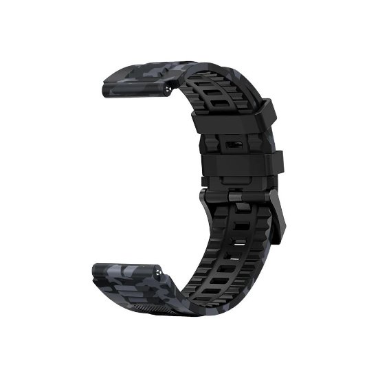 Pašček KOSPET, 22mm, silikonski, camo-črni