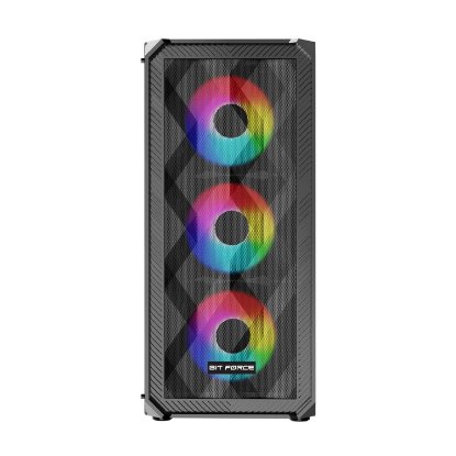 Ohišje BIT FORCE PALADIN ARGB-4, MIDI, ATX, ARGB, črno, window, bez napajalnika