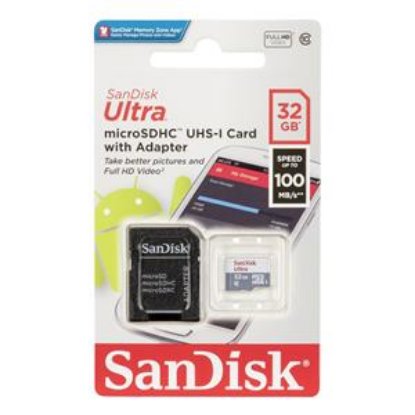 Pomnilniška kartica SANDISK, Micro SDHC Ultra, 32GB, SDSQUNR-032G-GN3MA, 100MB/s