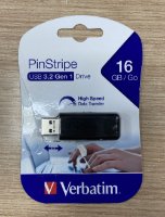 OPEN BOX - Memorija USB 3.2 FLASH DRIVE, 16 GB, VERBATIM, PinStripe, crni