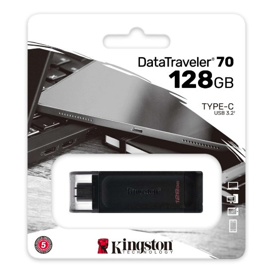 OPEN BOX - Memorija USB-C FLASH DRIVE,128 GB, KINGSTON DT70/128GB, crni
