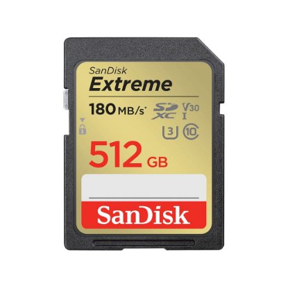 Pomnilniška kartica SANDISK Extreme, SDXC, 512GB, SDSDXVV-512G-GNCIN, class 10, V30 UHS-I U3, 180MB/s
