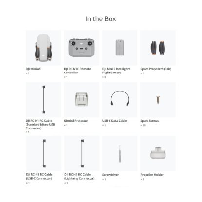Dron DJI Mini 4K Fly More Combo, 4K kamera, 3-axis gimbal, vreme leta do 31min, upravljanje daljinskim upravljačem, sivi