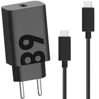 Polnilec  MOTOROLA Turbo Power, 68W, USB-C, USB-C kabel, črni