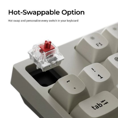 Tipkovnica KEYCHRON C2 Pro 8K QMK, RGB, mehanska, Red Switch, US Layout, brezžična, siva