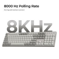 Tipkovnica KEYCHRON C2 Pro 8K QMK, RGB, mehanska, Red Switch, US Layout, brezžična, siva