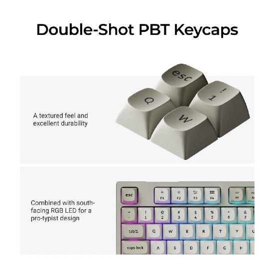 Tipkovnica KEYCHRON C2 Pro 8K QMK, RGB, mehanska, Red Switch, US Layout, brezžična, siva