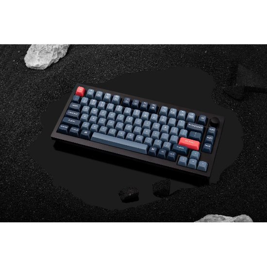 Tipkovnica KEYCHRON V1 Max, RGB, mehanička, Gateron Jupiter Red Switch, UK Layout, bežična, crna
