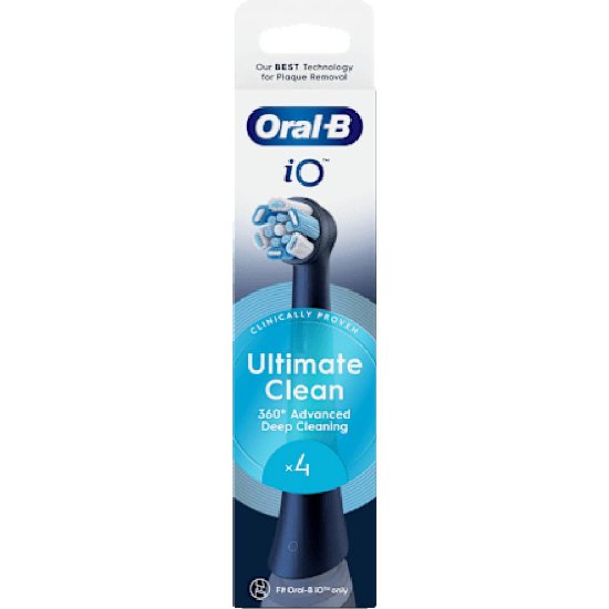 Zamjenske glave četkice za zube ORAL-B iO, Ultimate Clean Black, 4 kom