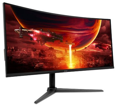 Gaming monitor 34" ACER Nitro ED340CURX0, UWQHD, VA, 200 Hz, ukrivljen, črn