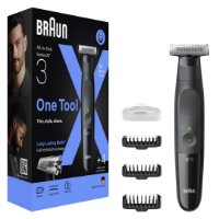 Trimer za brado BRAUN XT3100, za brado in telo, 3 nastavki, črn