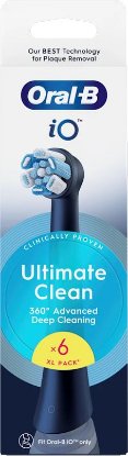 Nadomestne glave zobne ščetke ORAL-B iO Ultimate Clean Black, 6 kos, črna