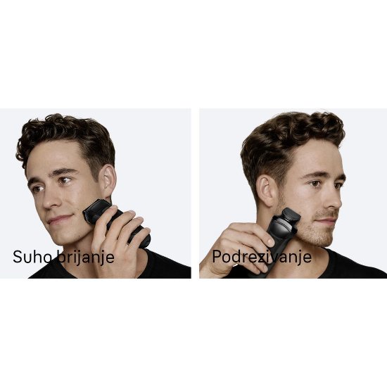 Aparat za britje BRAUN 300, SmartPlug, 3 brivne glave, črn