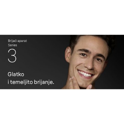 Aparat za britje BRAUN 300, SmartPlug, 3 brivne glave, črn