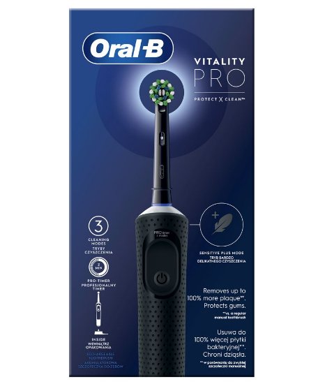 Električna zobna ščetka ORAL-B Vitality Pro, črna