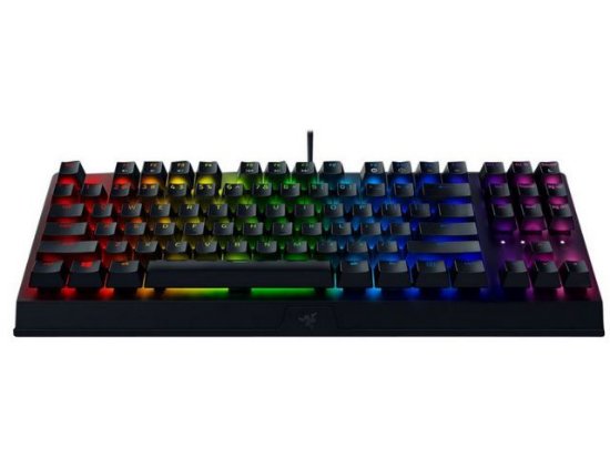Tipkovnica RAZER BlackWidow V3 Tenkeyless, mehanska, Yellow Switch, RGB, US Layout, črna, USB.