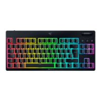 Tipkovnica RAZER BlackWidow V4 TKL Hyperspeed, bežična, mehanička, low profile orange switch, RGB, UK Layout, crna, USB