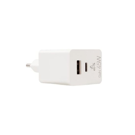 Kućni punjač SBOX HC-45 , USB-C, 45W, GaN, bijeli