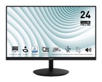 Monitor 23,8" MSI PRO MP242A – FHD, IPS, 100 Hz, 1 ms, 300 cd/m2, zvočniki, črn