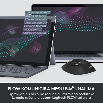 Tipkovnica + miška LOGITECH MK850 Wireless Desktop, brezžična, črna, Unifying receiver USB