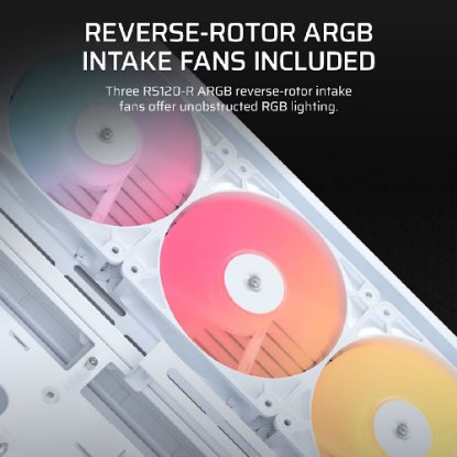 Kućište CORSAIR Frame 4500X, window, MIDI, E-ATX, bijelo, bez napajanja