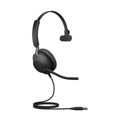 slušalke JABRA Evolve2 40 SE UC, on-ear, Mono, USB-A, črne