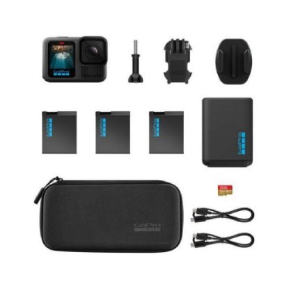 Sportska digitalna kamera GOPRO HERO 13 Black Extended Power bundle, 5.3K60/4K120/2.7K240, 27MP, Touchscreen, Voice Control, HyperSmooth 6.0