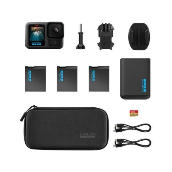 Sportska digitalna kamera GOPRO HERO 13 Black Extended Power bundle, 5.3K60/4K120/2.7K240, 27MP, Touchscreen, Voice Control, HyperSmooth 6.0