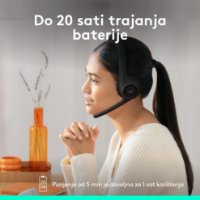 slušalke LOGITECH Zone 300, brezžične, BT, črne