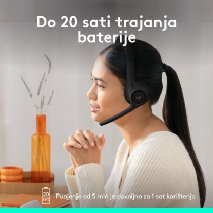 slušalke LOGITECH Zone 300, brezžične, BT, črne