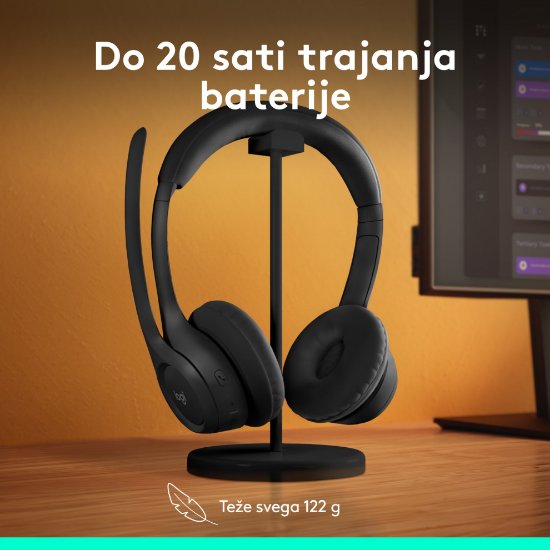 slušalke LOGITECH Zone 300, brezžične, BT, črne
