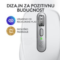 Miška LOGITECH MX Anywhere 3S, laserska, brezžična, BT, pale gray