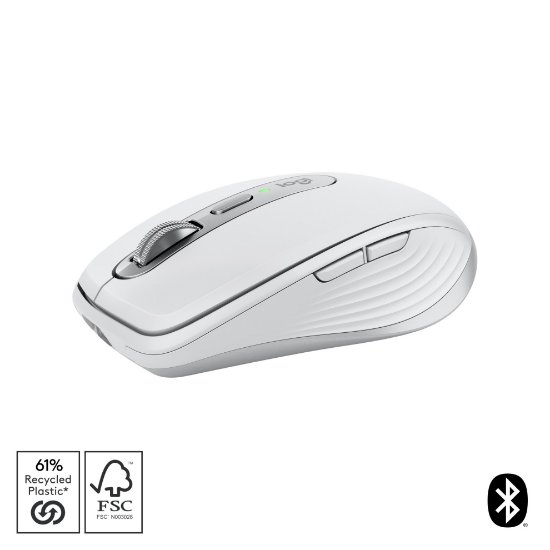Miška LOGITECH MX Anywhere 3S, laserska, brezžična, BT, pale gray